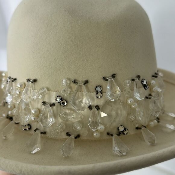 Vintage 70s/80s YSL Yves Saint Laurent Jeweled Fedora main image 16